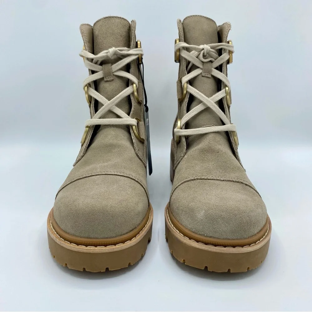 Sorel Omega Taupe Gum 2 Joan Now Lace-Up Boot Size 10